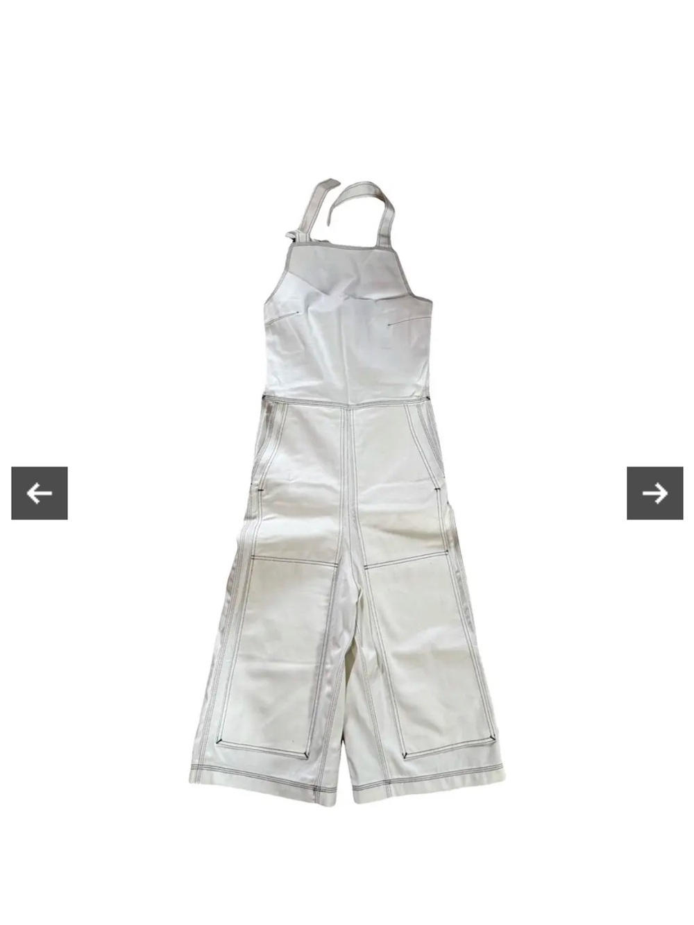 Vetements x Carhartt White Wide-Leg Utility Jumpsuit with Contrast Stitching